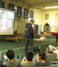 Mr. Smith blocking the projector screen